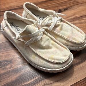 Gypsy Jazz Canvas Shoes - Cream, multicolor